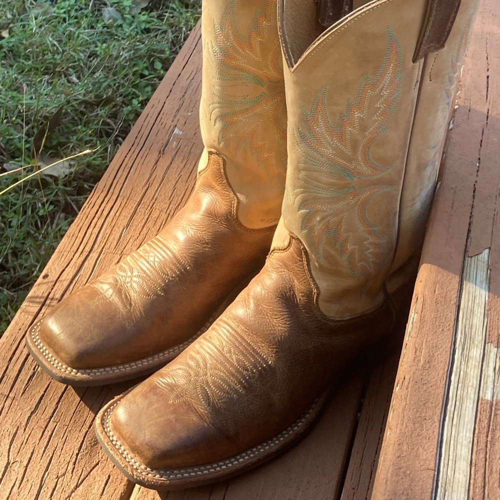 Justin Boots Western Square Toe Women’s 10 Bent Rail Collection Cowgirl Cowboy